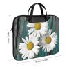 Abstract Purple Weeping Flower Laptop Bag for Women Handheld Leather Computer Bag Laptop Messenger Bag Briefcase view 2