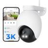 IMILAB EC6 3K Plug-in Security Camera Outdoor: Camera for Home Security w/Spotlight 360 Rotating Surveillance, Auto-Tracking Frontdoor/Backyard Cam, 2.4Ghz WiFi, 24/7 Recording, No Monthly Fee view 1