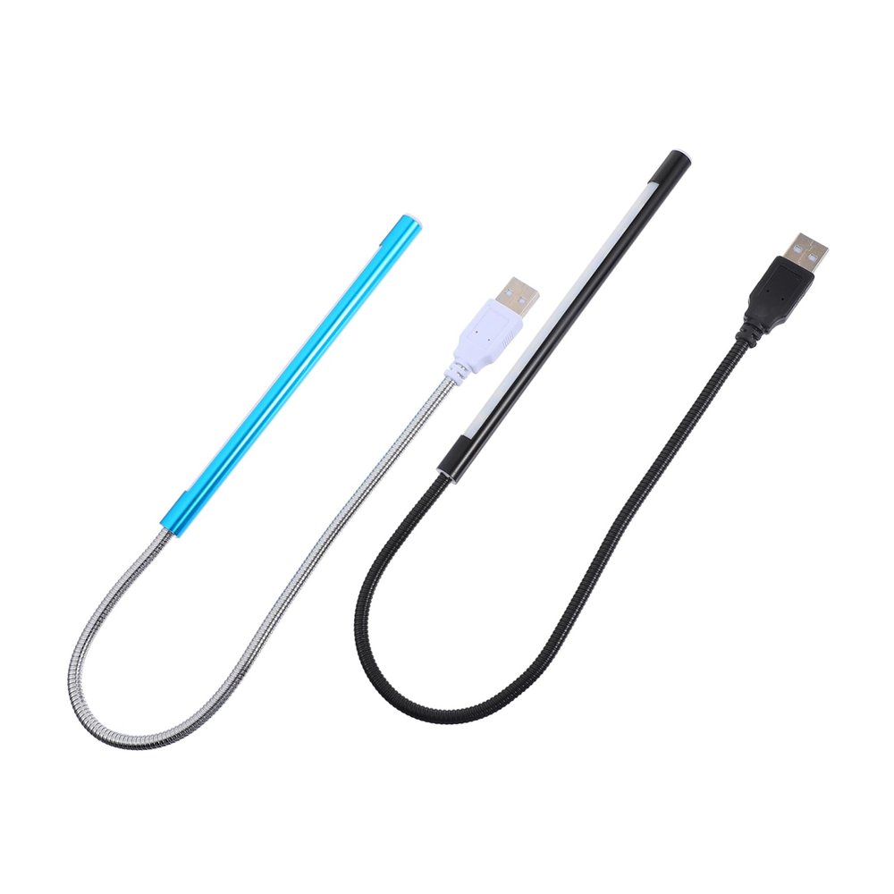 WHAMVOX 2pcs Flexible Gooseneck Led Reading Lamp Touch Dimmable USB-Powered Night Light