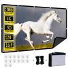 Foldable 120-inch Projector Screen,XINLEMY 4k 16:9 Anti-Crease Portable Washable Projector Backing Black Absorbs Light Movies Screens for Home Theater Backyard Indoor and Outdoor Camping view 1
