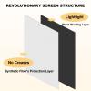 Foldable 120-inch Projector Screen,XINLEMY 4k 16:9 Anti-Crease Portable Washable Projector Backing Black Absorbs Light Movies Screens for Home Theater Backyard Indoor and Outdoor Camping view 2