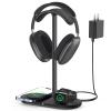 HiWe Headphone Stand, 2-in-1 MagSafe Wireless Charger for iPhone/iWatch view 1