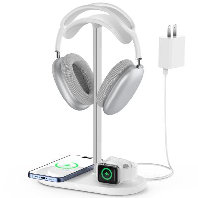 HiWe Headphone Stand, 2-in-1 MagSafe Wireless Charger for iPhone/iWatch