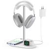 HiWe Headphone Stand, 2-in-1 MagSafe Wireless Charger for iPhone/iWatch view 1
