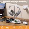 HiWe Headphone Stand, 2-in-1 MagSafe Wireless Charger for iPhone/iWatch view 3