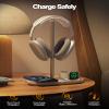 HiWe Headphone Stand, 2-in-1 MagSafe Wireless Charger for iPhone/iWatch view 4