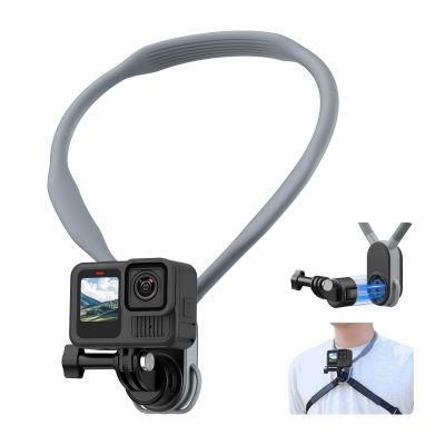 TELESIN S2 POV Neck Mount, Quick Release Magnetic Necklace Holder with Fixing Chest Strap, Hands-Free Camera Mount for GoPro Hero 13 12 11 10 9 DJI Osmo Nano 360 Action 6 5 Pro 3 4 Insta360 X5 X4 X3