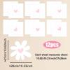 12 Sheets Daisy Wall Decals, Pink Heart Decals Boho Flower Wall Decals Daisy Wall Stickers Peel and Stick White Flower Wallpaper Daisy Floral Window Decals for Home Nursery Room Decor view 2