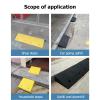 Driveway Curb for Ramps Heavy Duty Plastic Threshold Ramp Set 1.2" Rise Height Cable Cover Curbside Bridge Ramp with Stable Grid Structure for The Curb Heavy Duty Durable Rubber Curb Ramps (Size : B- view 2