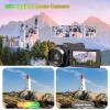 5K Video Camera Camcorder UHD 48MP 60FPS WiFi Vlog Camera for YouTube 10X Optical Zoom Camcorders with Remote Control, Handheld Stabilizer, Microphone, 2 Batteries, Large Aperture, 64 GB Memory Card view 3