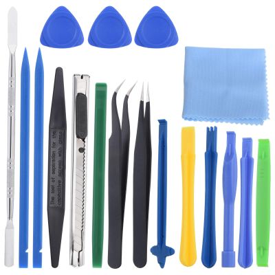 MECCANIXITY 18 in 1(Type B) Spudger Crowbars Opening Pry Tool Set Curved Pry Blade Electronics Repair Tools Kit for Cellphone Laptop PC Tablet