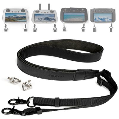 LKTOP Lanyard Neck Strap for DJI RC/RC 2/RC Pro/Plus/Smart Controller Accessories, Mini 4 Pro Adjustable PU Leather Lanyard for DJI Mini 5/4/3, Air 3, Air 2S, Mavic 3, Flip, Neo Series Drone (50-63'')