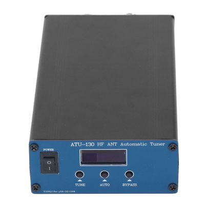 flexman ATU 130 Automatic Antenna Tuner, DC 10~15V 200W 1.8~50MHz Micro Shortwave Antenna Tuner Antenna Tuner with Organic Light Emitting Diode Display