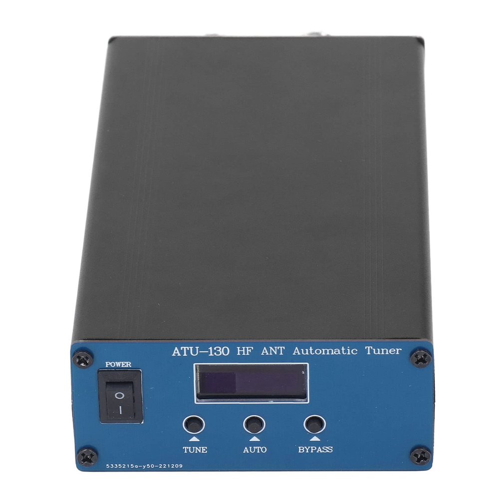 flexman ATU 130 Automatic Antenna Tuner, DC 10~15V 200W 1.8~50MHz Micro Shortwave Antenna Tuner Antenna Tuner with Organic Light Emitting Diode Display