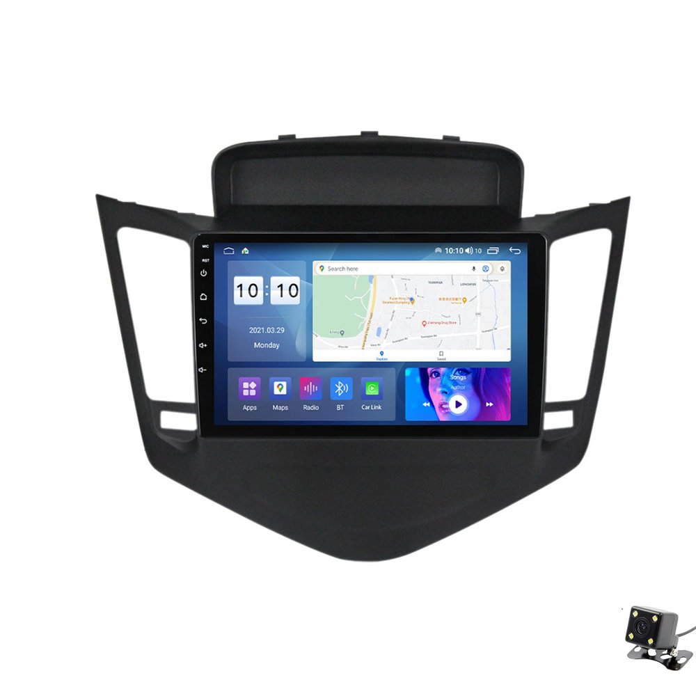 ADMLZQQ Double Din Car Stereo Multimedia with Bluetooth and 9" Touchscreen Android 12 for Chevrolet Cruze 2009-2014,with GPS/Car-Play Android/SWC/Backup Camera/Mirror Link/4G WiFi,M300s