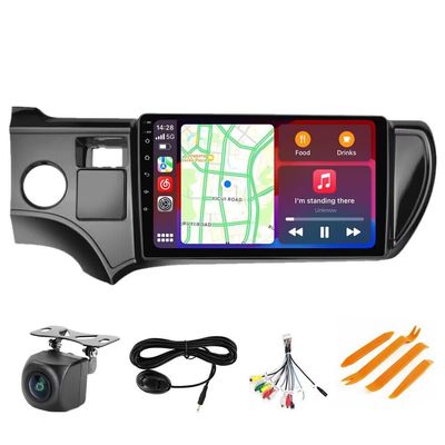 5GWiFi Upgrade Stereo Radio for Toyota Prius C 2012-2014 LHD - Biorunn 8-Core Wireless Carplay Android Auto GPS Navi - 2GB+32GB 9 Inch Blue-Tooth RDS FM AM DSP