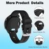 2 Pack Waterproof Bands Compatible with Garmin Forerunner 245/55 Watch Band, 20mm Replacement Strap for Forerunner 245 Music Watch Bands (black/grey) view 4