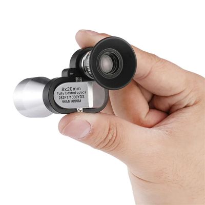 8x20 HD Mini Pocket Focusing Monocular Outdoor Portable Telescope for Camping Mountaineering Hike Birdwatching (Color : Telescope and Bracke)