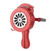 Hand Crank Siren - Portable Air Raid Sirens, 110dB Emergency Siren, Hand Held Tornado Siren, Emergency Safety Manual Siren (Red)