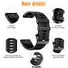 2 Pack Waterproof Band Compatible with Garmin Fenix 5X / 6X / 7X Watch Band, QuickFit 26mm Band for Fenix 7X Pro / 6X Pro / 5X Plus / Tactix Delta (White/Orange) view 3