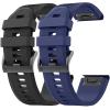 2 Pack Compatible with Garmin Fenix 5 / 6 / 7 / 8 Band, QuickFit 22mm Watch Band for Fenix 7 Pro / 6 Pro / 5 Plus (Black/Navy) view 1