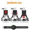 2 Pack Compatible with Garmin Fenix 5 / 6 / 7 / 8 Band, QuickFit 22mm Watch Band for Fenix 7 Pro / 6 Pro / 5 Plus (Black/Navy) view 4
