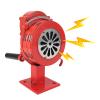 Hand Crank Air Siren Alarm, 110dB Emergency Tornado Siren, Durable Aluminum Alloy Safety Device with Adjustable Volume for Home Factory School Red view 1