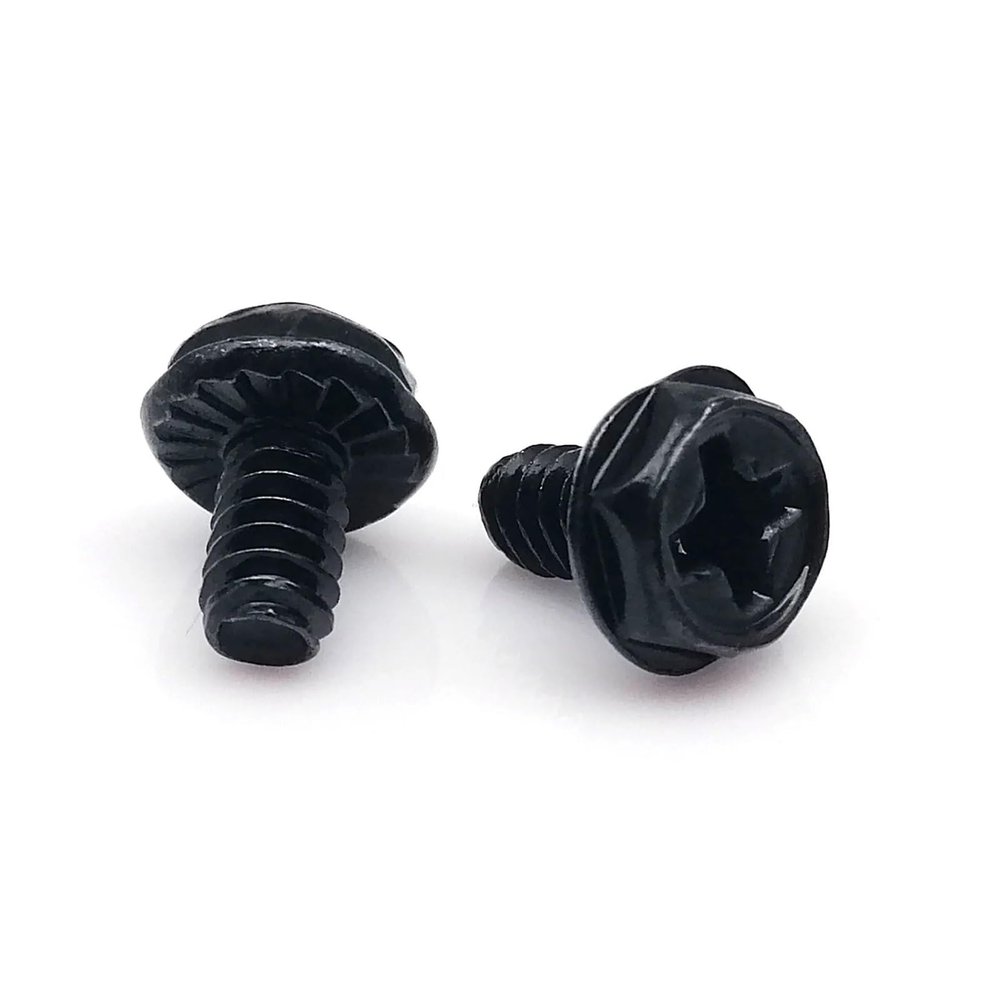 20pcs Black Silver 6#-32x5/6/8mm PC Case Power Supply Hard Drive Motherboard Head Mount Fix Screw DIY Computer Metal Screws (Color : Black, Size : 6-32x5mm)
