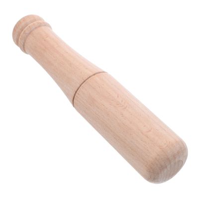 Housoutil Beech Wood Hammer Mallet 7.87 Inch Manual Food Grinding Tool Garlic Mashing Stick Solid Wood Pestle for Kitchen Spice Crushing