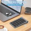 Bluetooth Number Pad Wireless & Wired 10 Key USB Keypad Two in One, Rechargeable Numpad for Laptops, Desktop, Computers Accessories Compatible with MacBook iPads ChromeBook EliteBook Notebook etc. view 2