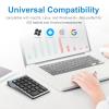 Bluetooth Number Pad Wireless & Wired 10 Key USB Keypad Two in One, Rechargeable Numpad for Laptops, Desktop, Computers Accessories Compatible with MacBook iPads ChromeBook EliteBook Notebook etc. view 4