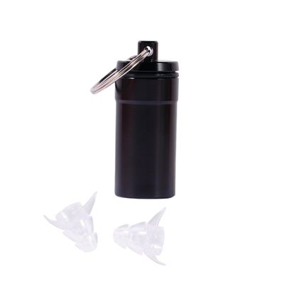 FRCOLOR 1pair Silicone Musician Earplugs Noise Reduction Functionality for Concerts Dj and Hunting Includes of Reusable Earbuds and Portable Black Bottle for Easy Storage