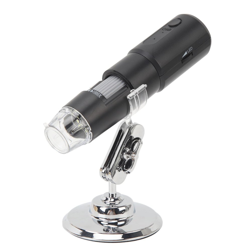 Digital Microscope Camera, 50X-1000X Magnification USB, Adjustable Stand LED Light, Portable Microscope with Telescopic Stand, for Electronics, Industrial, Scientific Research