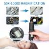 Digital Microscope Camera, 50X-1000X Magnification USB, Adjustable Stand LED Light, Portable Microscope with Telescopic Stand, for Electronics, Industrial, Scientific Research view 3