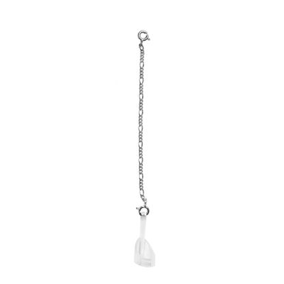 Deafmetal USA Safety Chain & Holster Attachment - Retention Lanyard for Hearing Aids | BTE Cochlear Implants, Designed to Keep Amplifier Devices Secured - Silver - 1 Ear