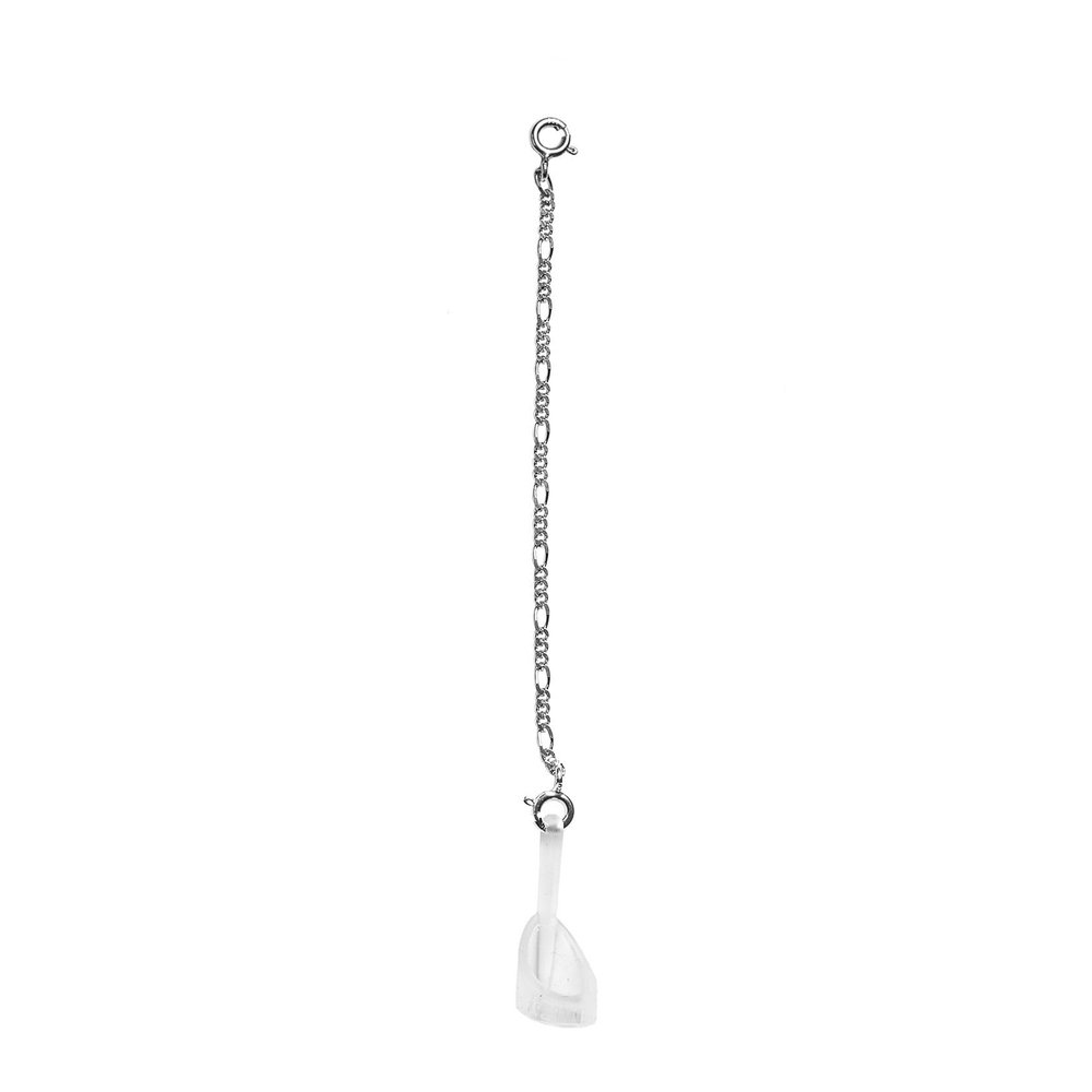 Deafmetal USA Safety Chain & Holster Attachment - Retention Lanyard for Hearing Aids | BTE Cochlear Implants, Designed to Keep Amplifier Devices Secured - Silver - 1 Ear
