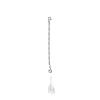 Deafmetal USA Safety Chain & Holster Attachment - Retention Lanyard for Hearing Aids | BTE Cochlear Implants, Designed to Keep Amplifier Devices Secured - Silver - 1 Ear view 2