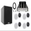 Rockville BluTube SG Bundle: Tube Stereo Receiver with Bluetooth, (4) Pairs HC655-16 6.5" in-Ceiling Speakers 80W RMS 250W Peak Each, Rock Shaker 8" Subwoofer 200W RMS 400W Peak, RCA Cable, 8 Items view 1