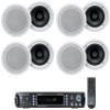 Rockville Bundle: (1) Rockville RPA60BT V2 1000 Watt 2-Ch USB Bluetooth DJ/Pro/Karaoke Amplifier Mixer Bundle with (8) Rockville HC85-16 White 8" in-Ceiling Home Theater Speakers 16 Ohm (9 Items) view 1