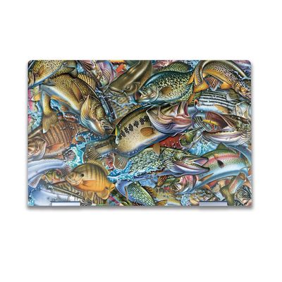 Laptop Skin Compatible with HP Envy x360 14 (2023) - Action Fish Puzzle - Premium 3M Vinyl Protective Wrap Decal Cover - Easy to Apply | Crafted in The USA by MightySkins