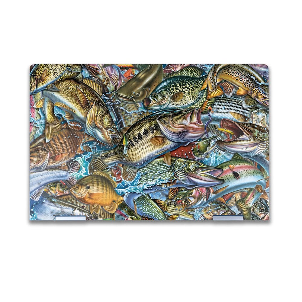 Laptop Skin Compatible with HP Envy x360 14 (2023) - Action Fish Puzzle - Premium 3M Vinyl Protective Wrap Decal Cover - Easy to Apply | Crafted in The USA by MightySkins