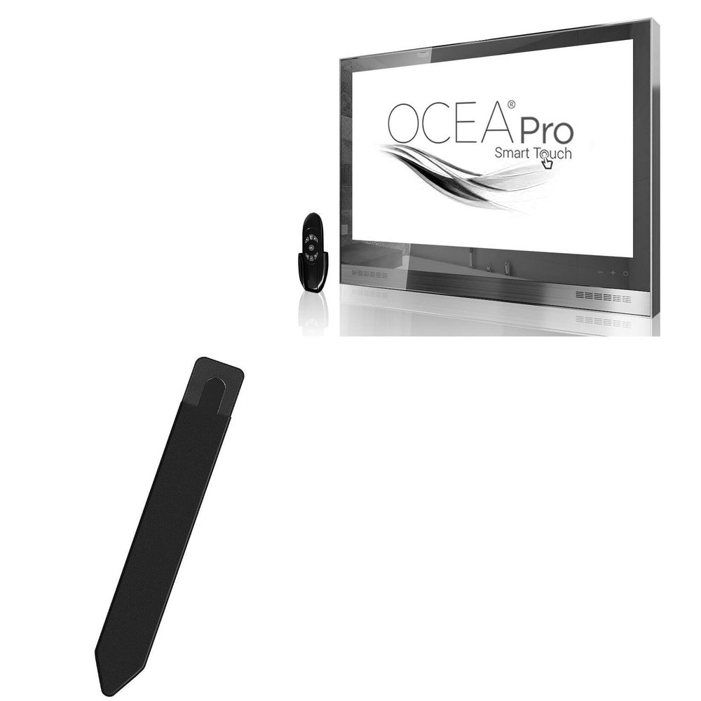 BoxWave Stylus Pouch Compatible with Ocea Pro 280 (28 in) - Stylus PortaPouch, Pen Stylii Holder Carrier Portable Self-Adhesive - Jet Black