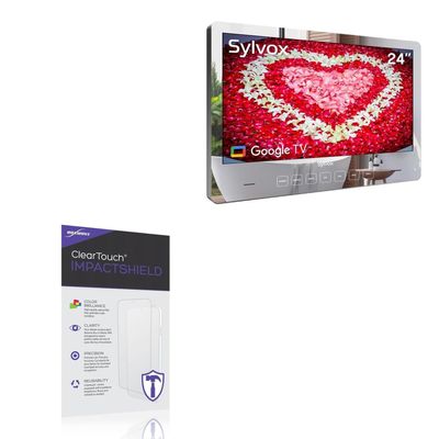 BoxWave Screen Protector Compatible with Sylvox Magic Mirror TV Embedded Wall Model (24 in) - ClearTouch ImpactShield (2-Pack), Impenetrable Screen Protector Flexible Film