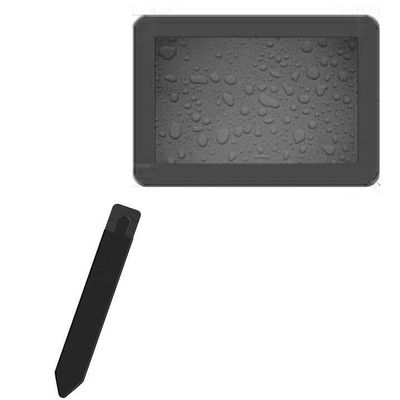 BoxWave Stylus Pouch Compatible with Geekland GK-QR101-V12 (10.1 in) - Stylus PortaPouch, Pen Stylii Holder Carrier Portable Self-Adhesive - Jet Black