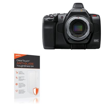 BoxWave Screen Protector Compatible with Blackmagic Pocket Cinema Camera 6K G2 - ClearTouch Anti-Glare ToughShield 9H (2-Pack), Anti-Glare 9H Tough Flexible Film Screen Protector