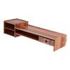 ETHZZLE Monitor Stand Riser Drawer for Desktop Storage Height Computer Screen Organizer Cherry Finish Ergonomic Design for Use view 1