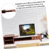 ETHZZLE Monitor Stand Riser Drawer for Desktop Storage Height Computer Screen Organizer Cherry Finish Ergonomic Design for Use view 4
