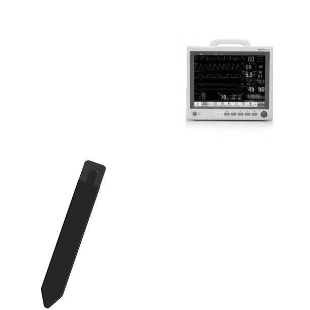 BoxWave Stylus Pouch Compatible with Edan iM60 - Stylus PortaPouch, Pen Stylii Holder Carrier Portable Self-Adhesive - Jet Black