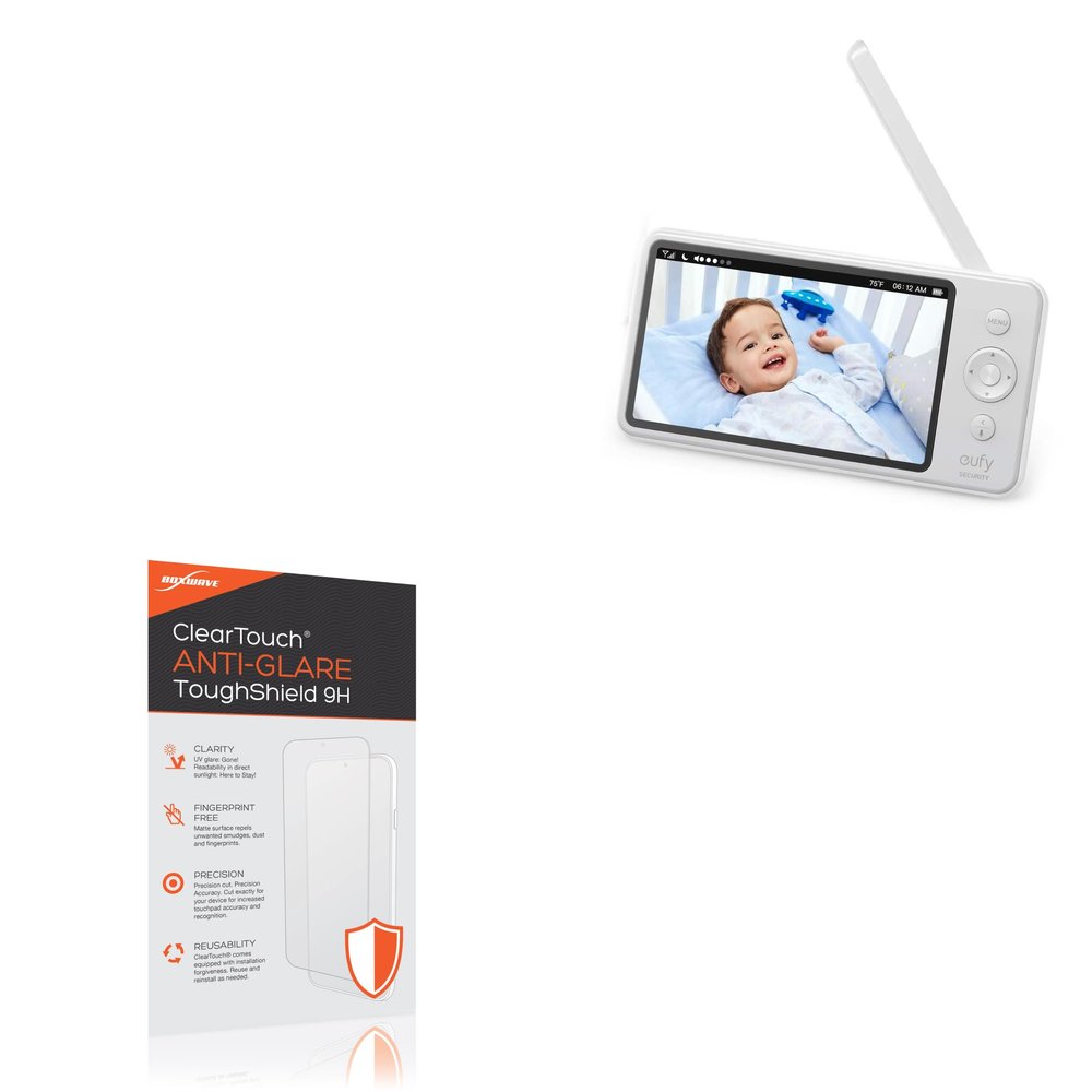 BoxWave Screen Protector Compatible with Eufy SpaceView - ClearTouch Anti-Glare ToughShield 9H (2-Pack), Anti-Glare 9H Tough Flexible Film Screen Protector