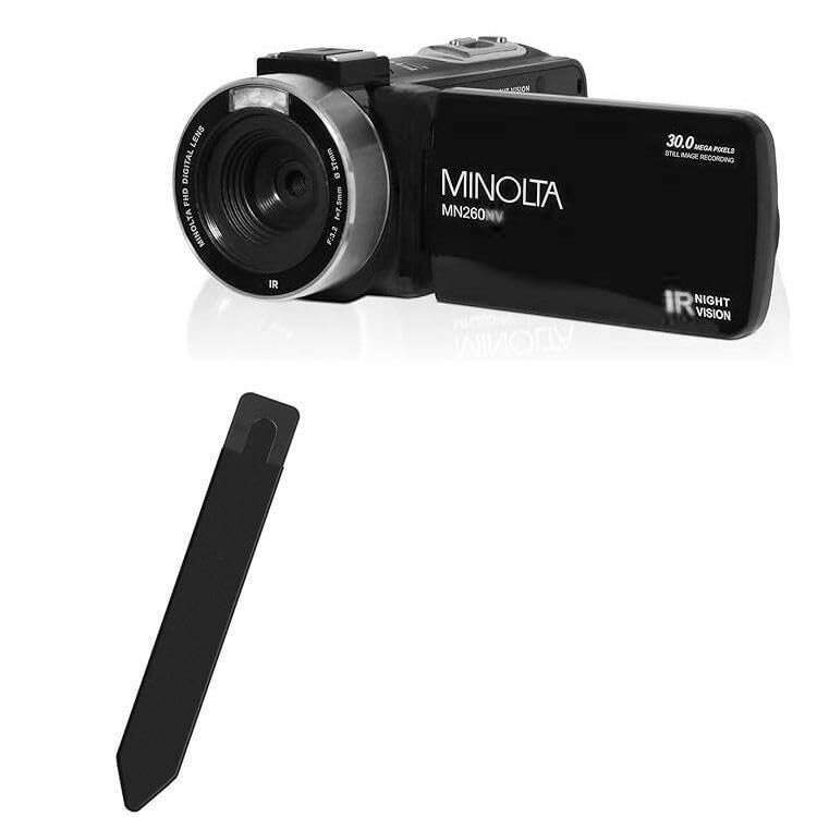 BoxWave Stylus Pouch Compatible with Minolta MN260NV - Stylus PortaPouch, Pen Stylii Holder Carrier Portable Self-Adhesive - Jet Black